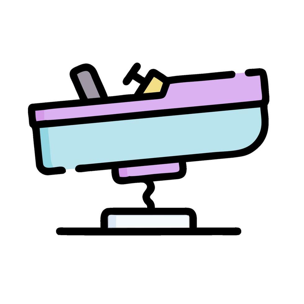 A baby bathtub with a baby in it vector
