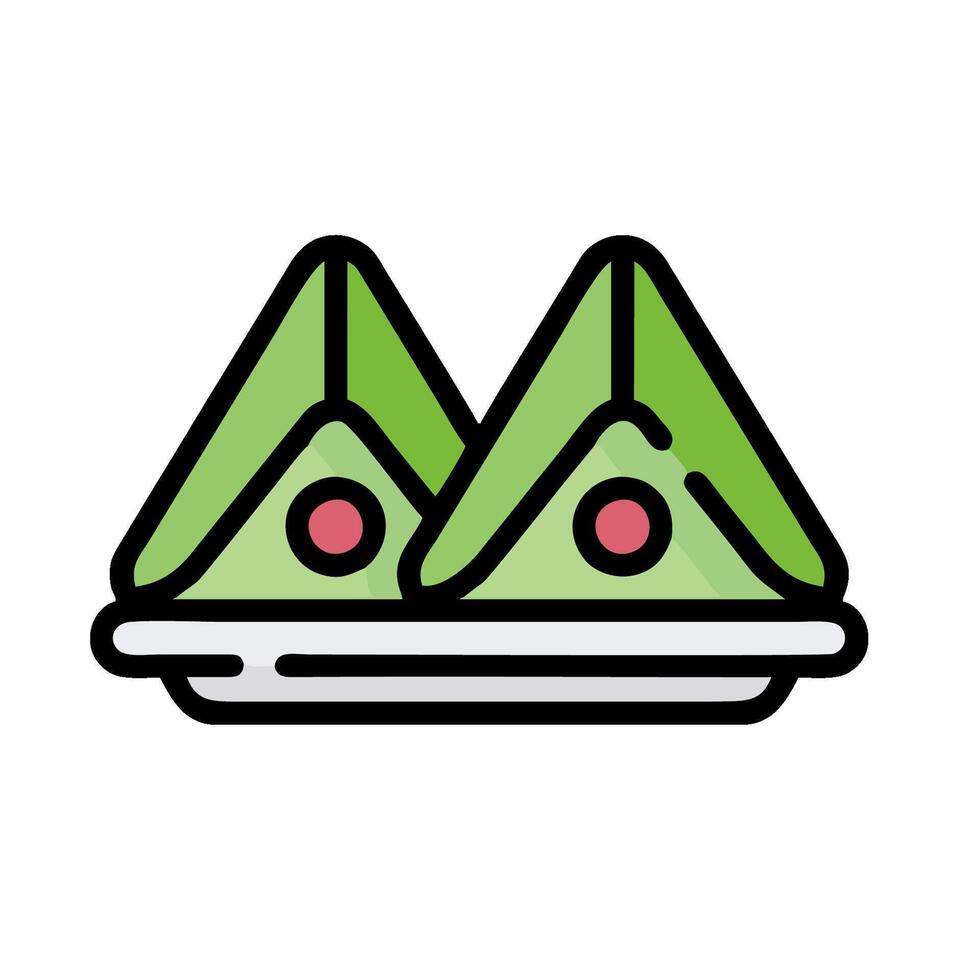 Two triangles with a red dot on top of them vector