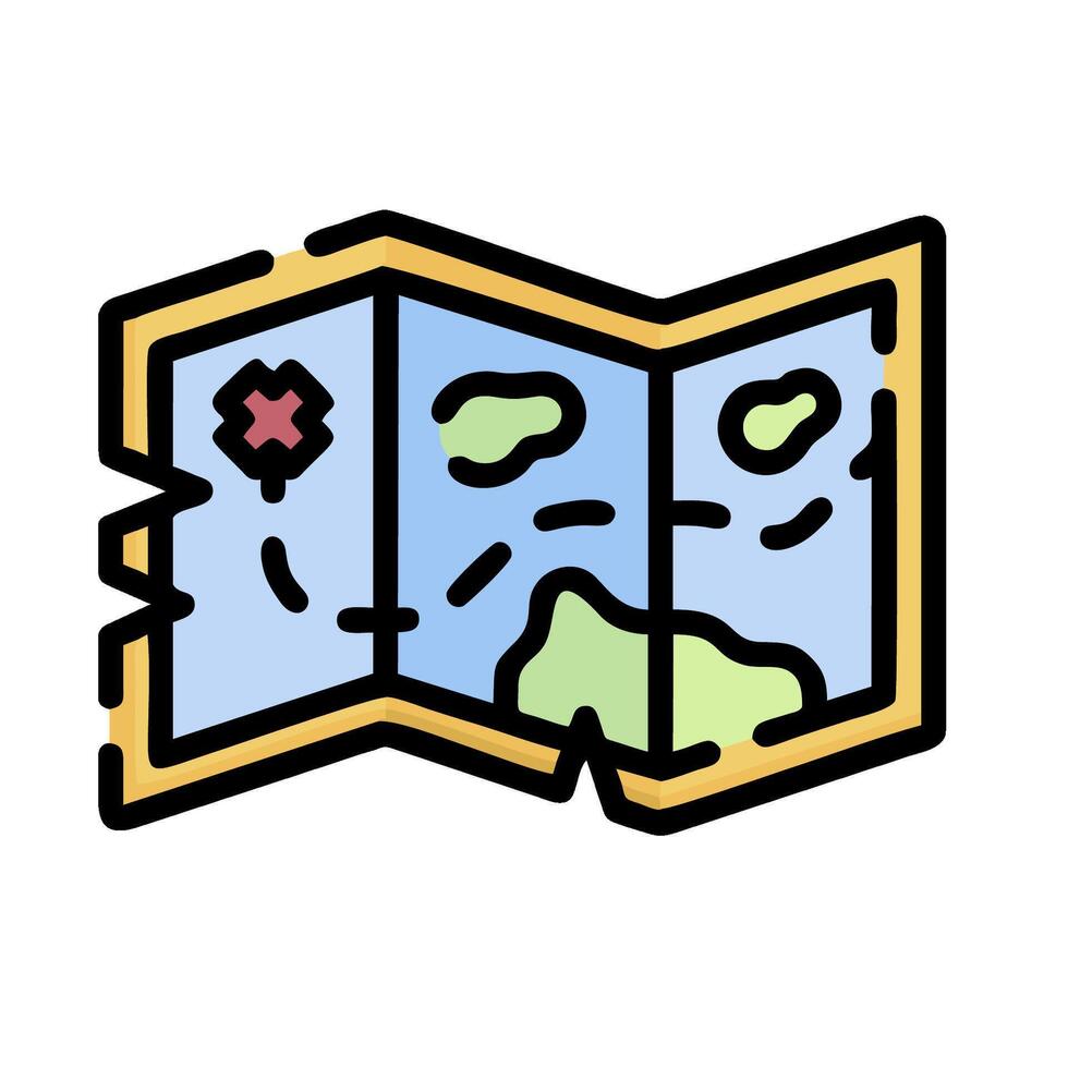 Map icon illustration on white background vector