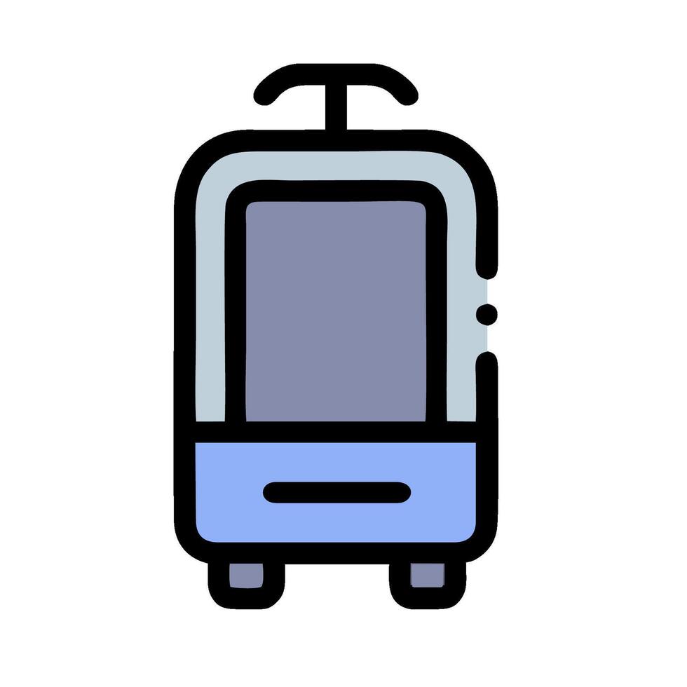 A suitcase with wheels on a white background vector