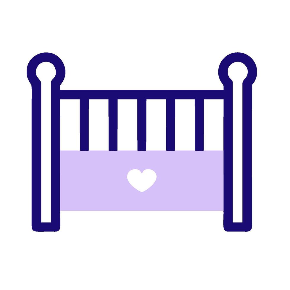 Baby crib icon illustration vector