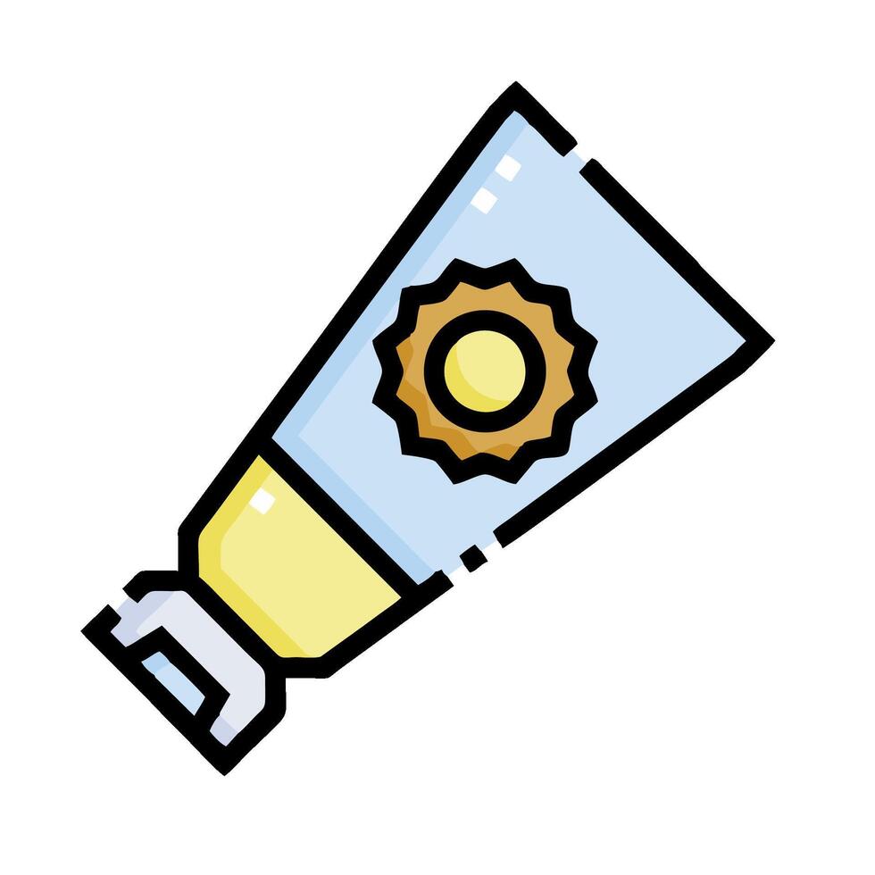 A tube of toothpaste with a gear on it vector
