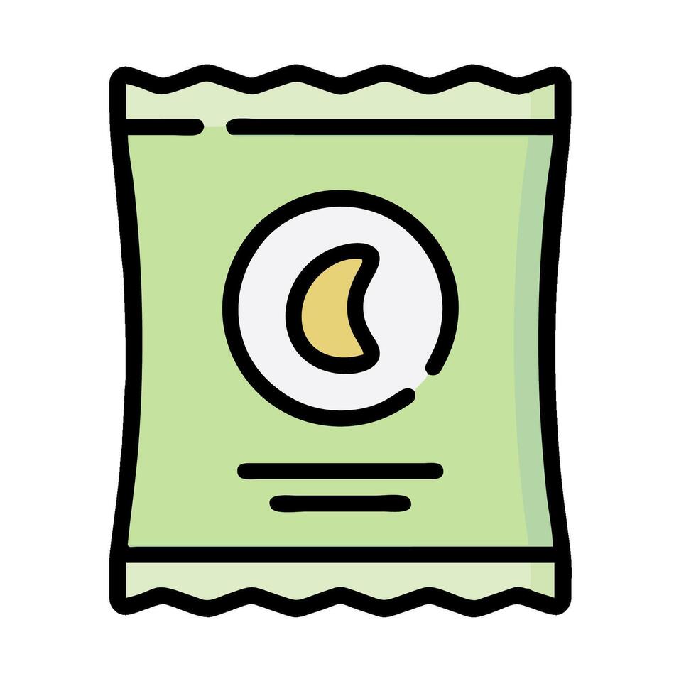 A packet of rice with a moon on it vector