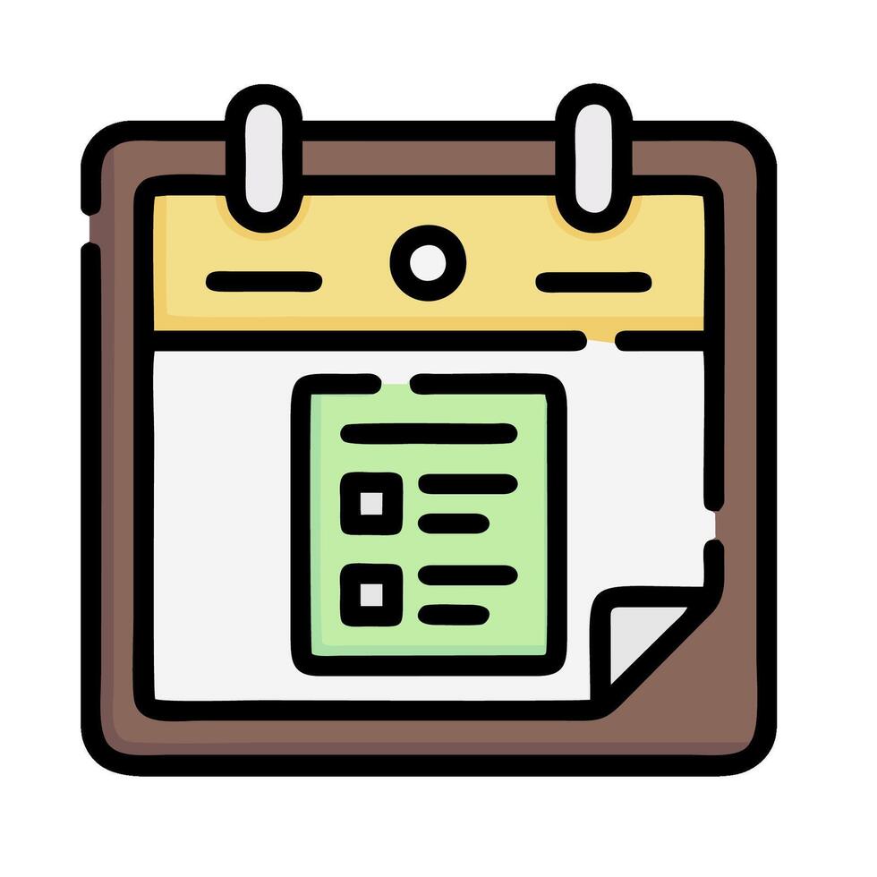 A calendar icon with a check mark on it vector