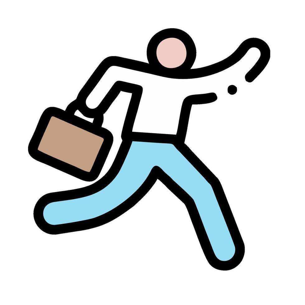 A man running with a briefcase vector