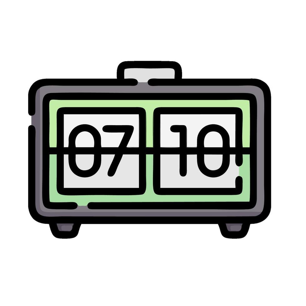 An alarm clock with the time on it vector