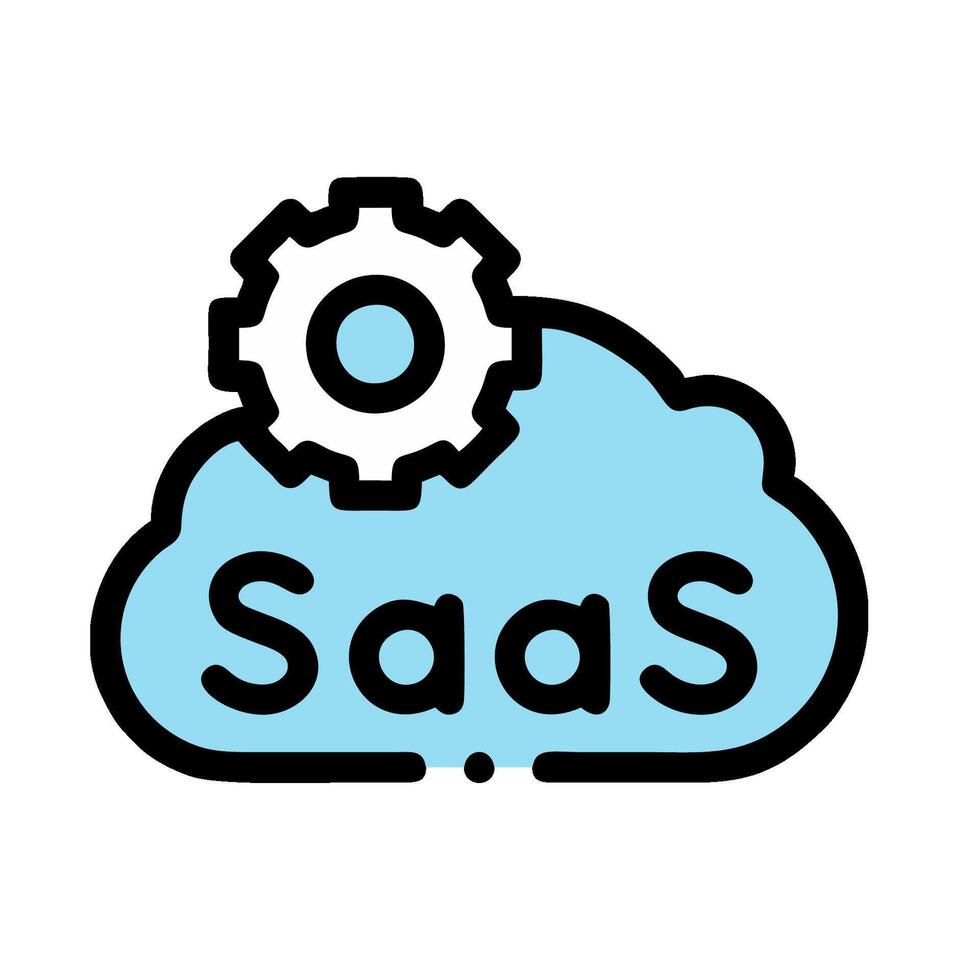 Saa - cloud computing vector
