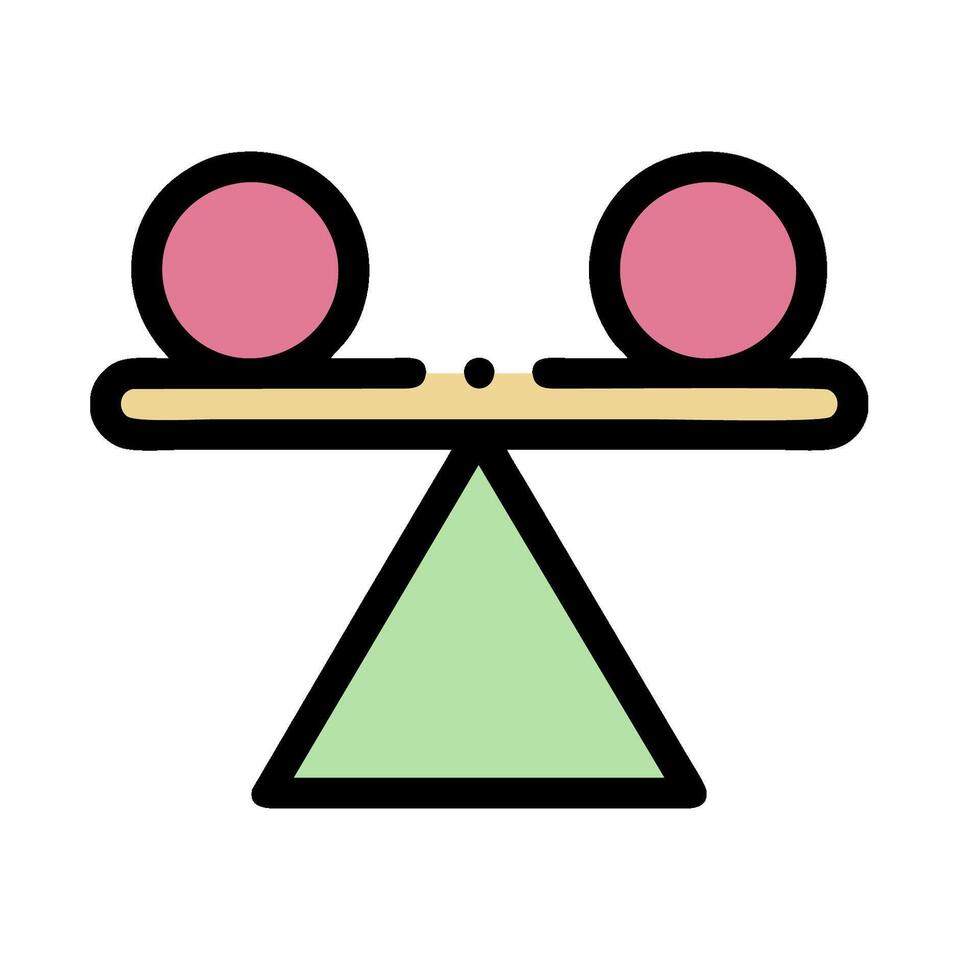 A balance symbol with two balls on top vector