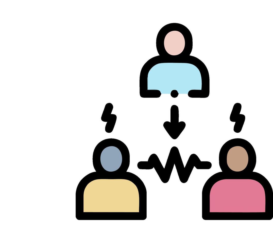 A group of people are connected to each other vector