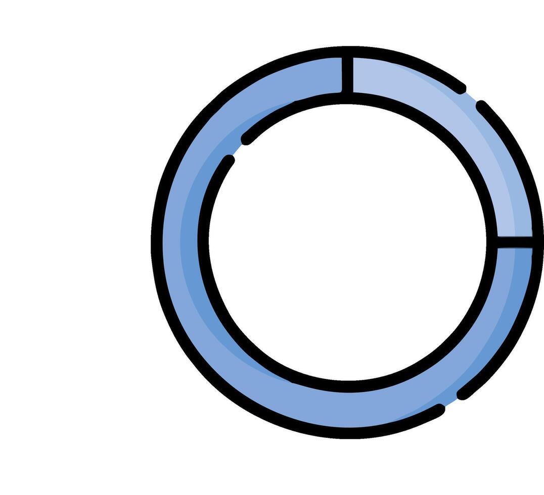 A blue circle with a line through it vector