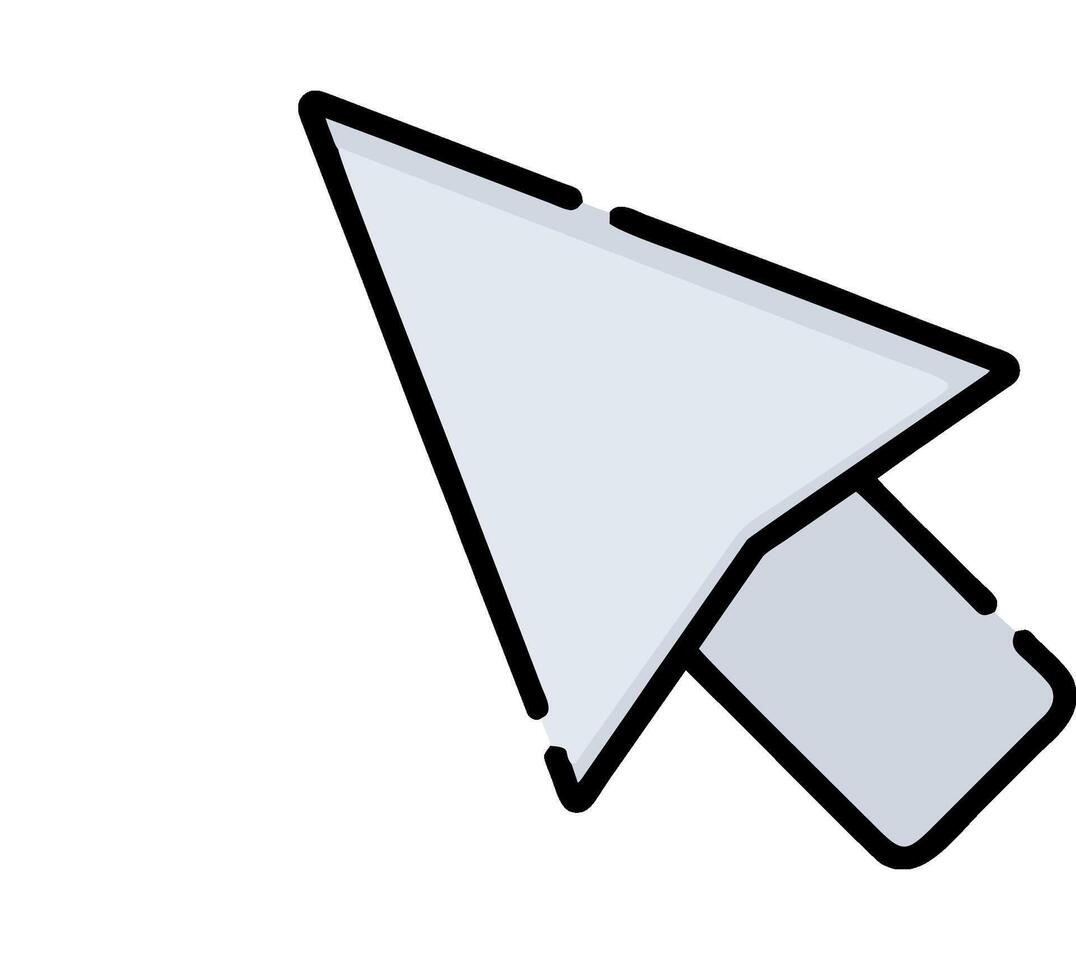 A mouse cursor pointing down on a white background vector