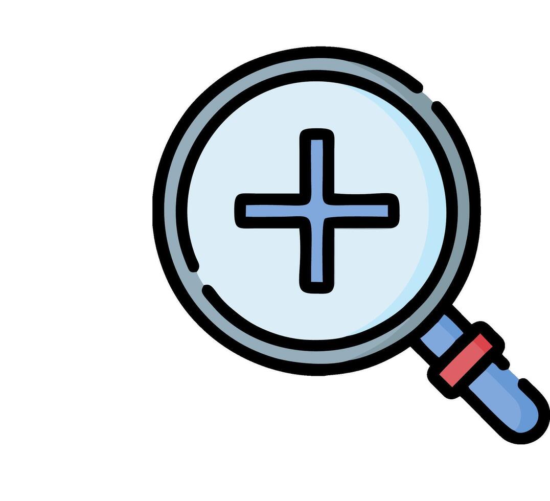 Magnifying glass icon illustration design vector