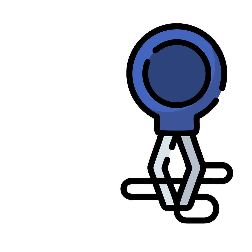 A blue pen with a clip on it vector