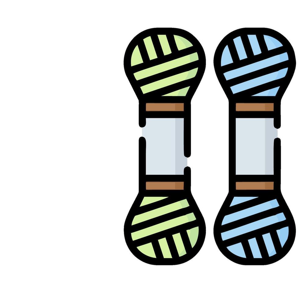 Two yarn balls on a white background vector