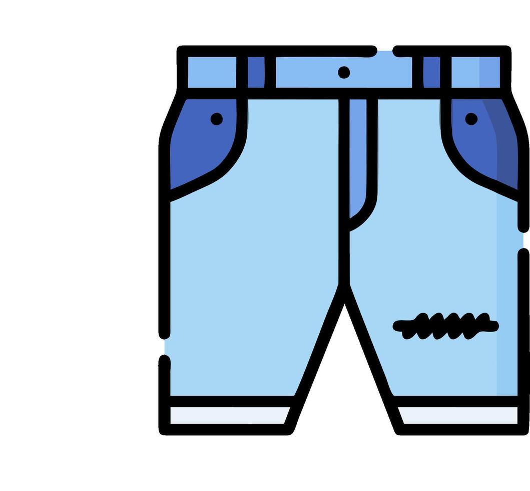 A pair of blue jeans with a zipper vector