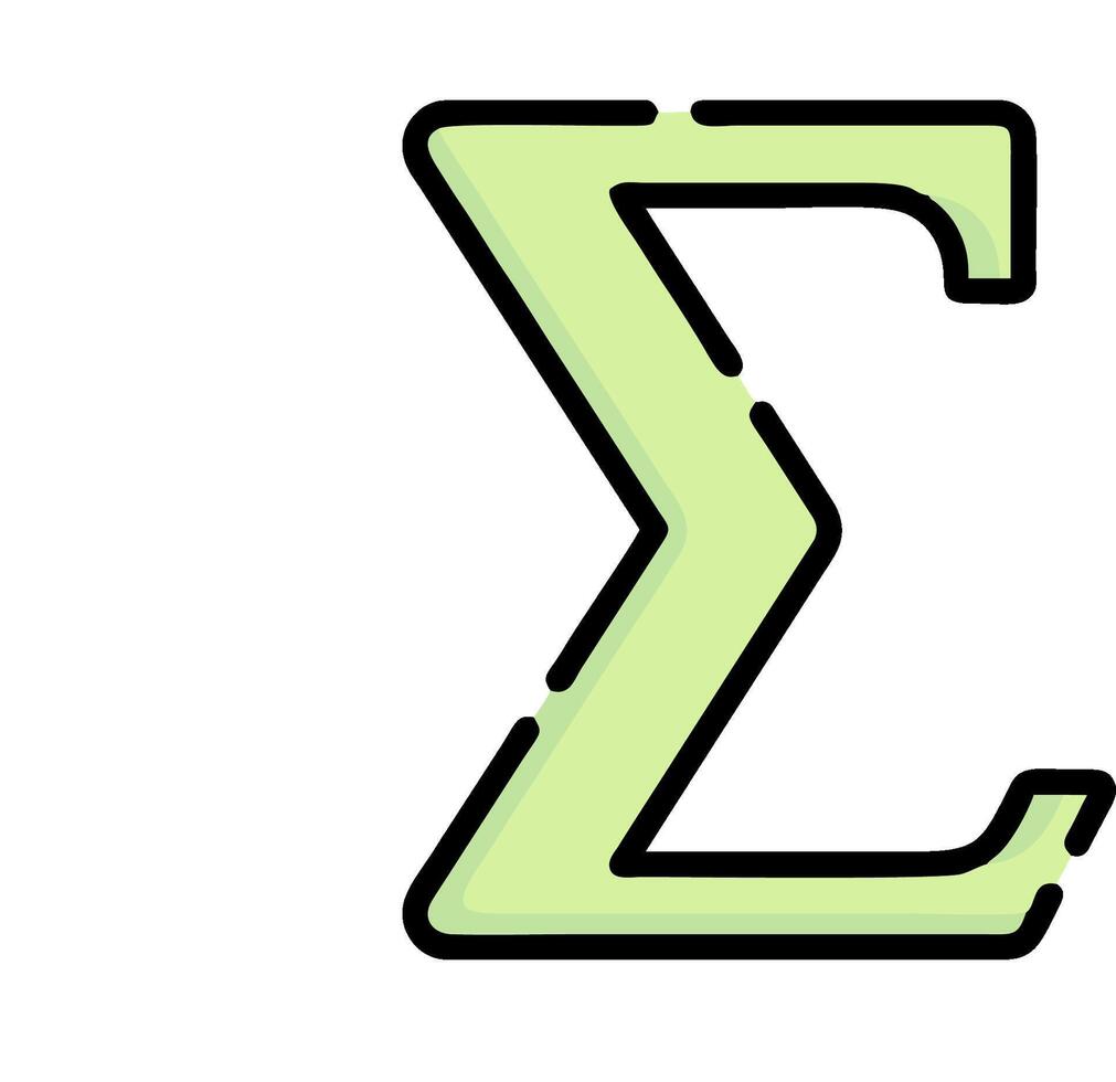 The letter z in green with a black outline vector