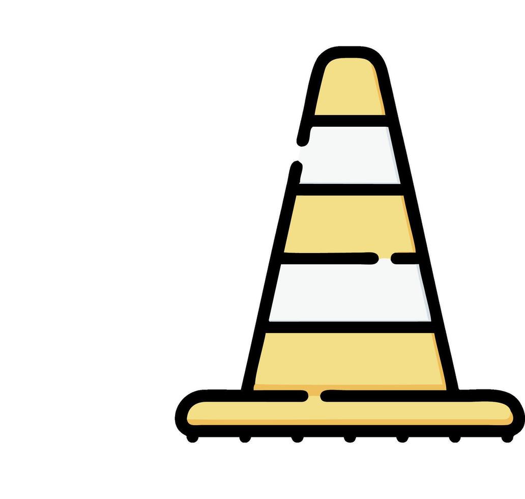 A traffic cone icon on a white background vector