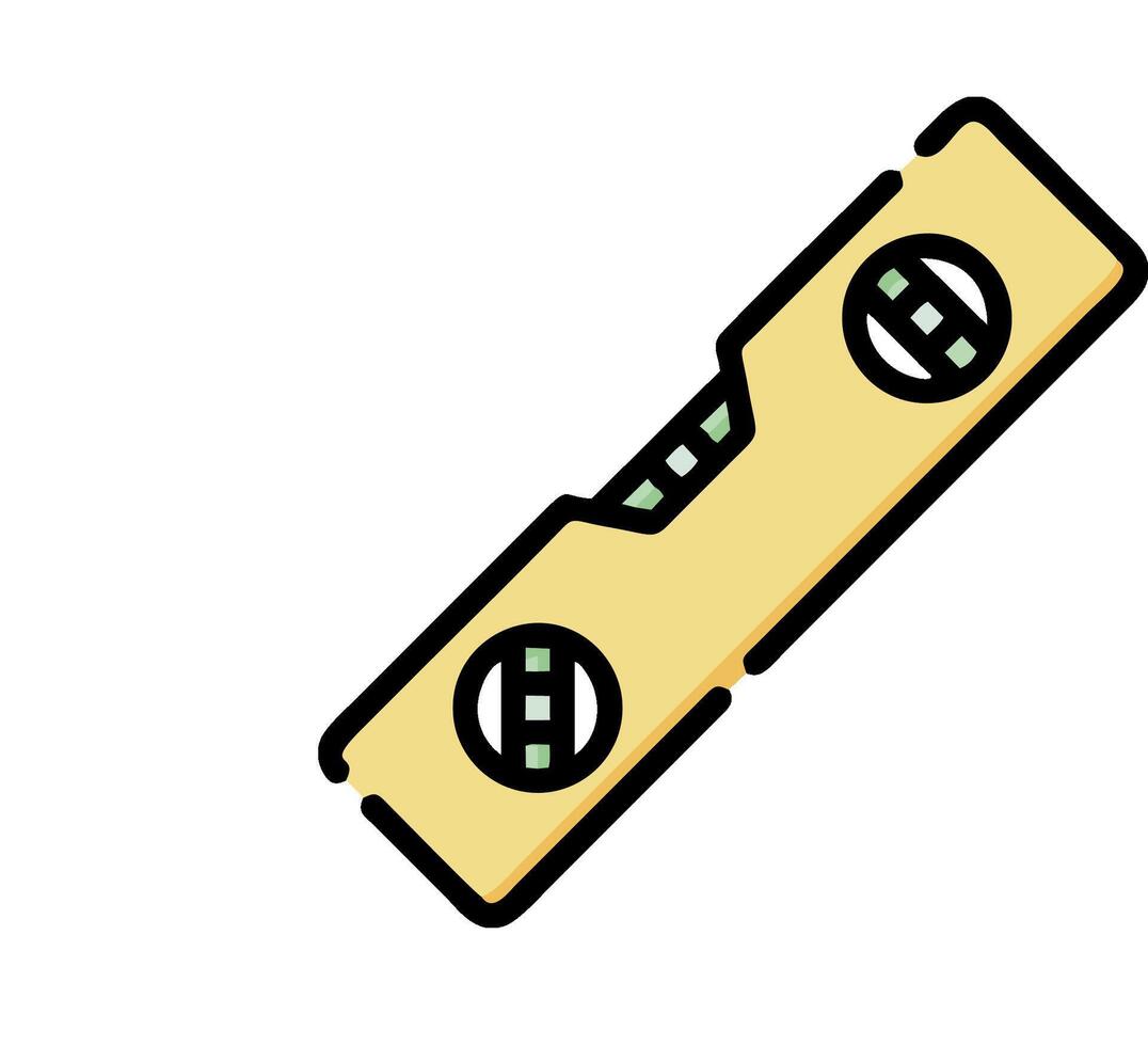 A yellow and green tape with two holes vector