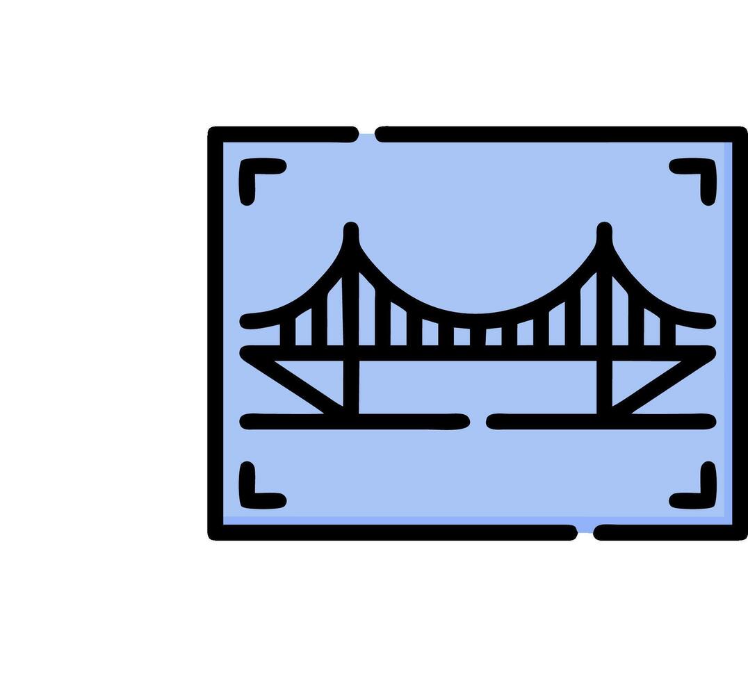 A bridge icon on a white background vector