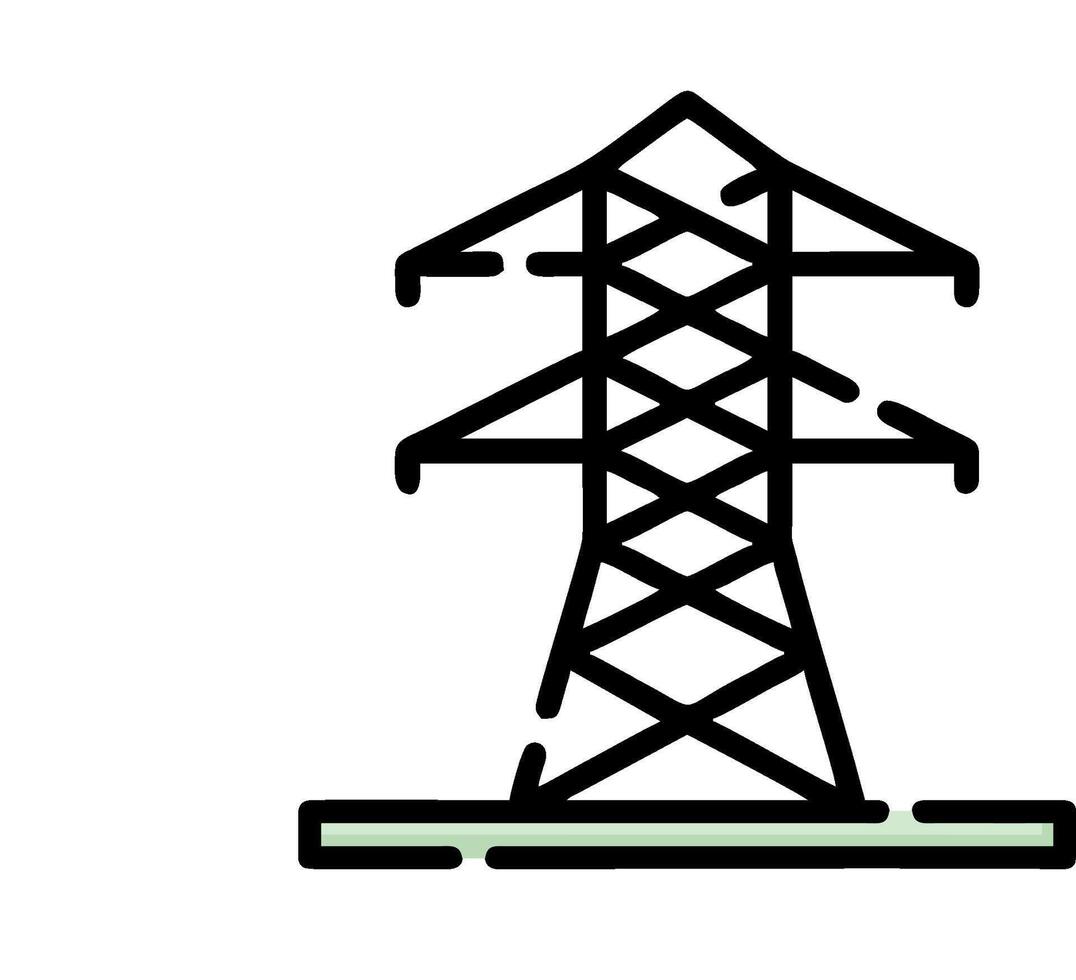 An illustration of a high voltage tower vector
