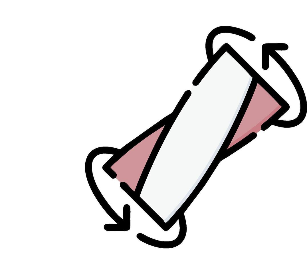 A white background with a pink and white tube vector