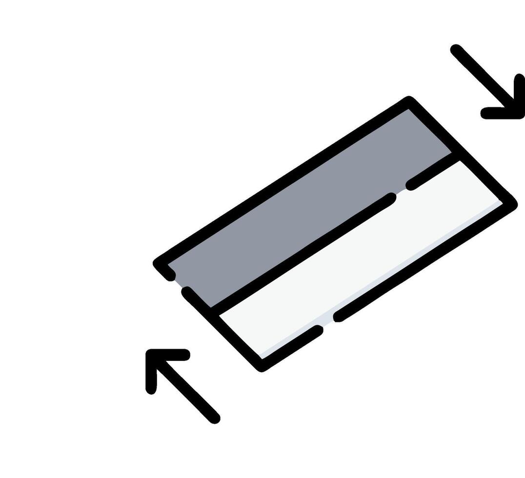 A black and white image of a credit card vector