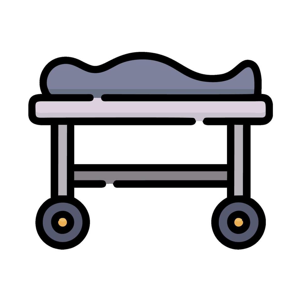 A hospital bed with a person on it vector