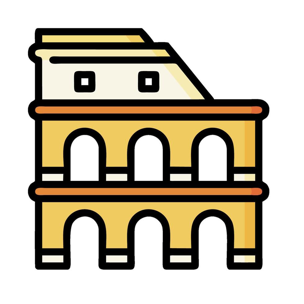 Colosseum icon illustration vector