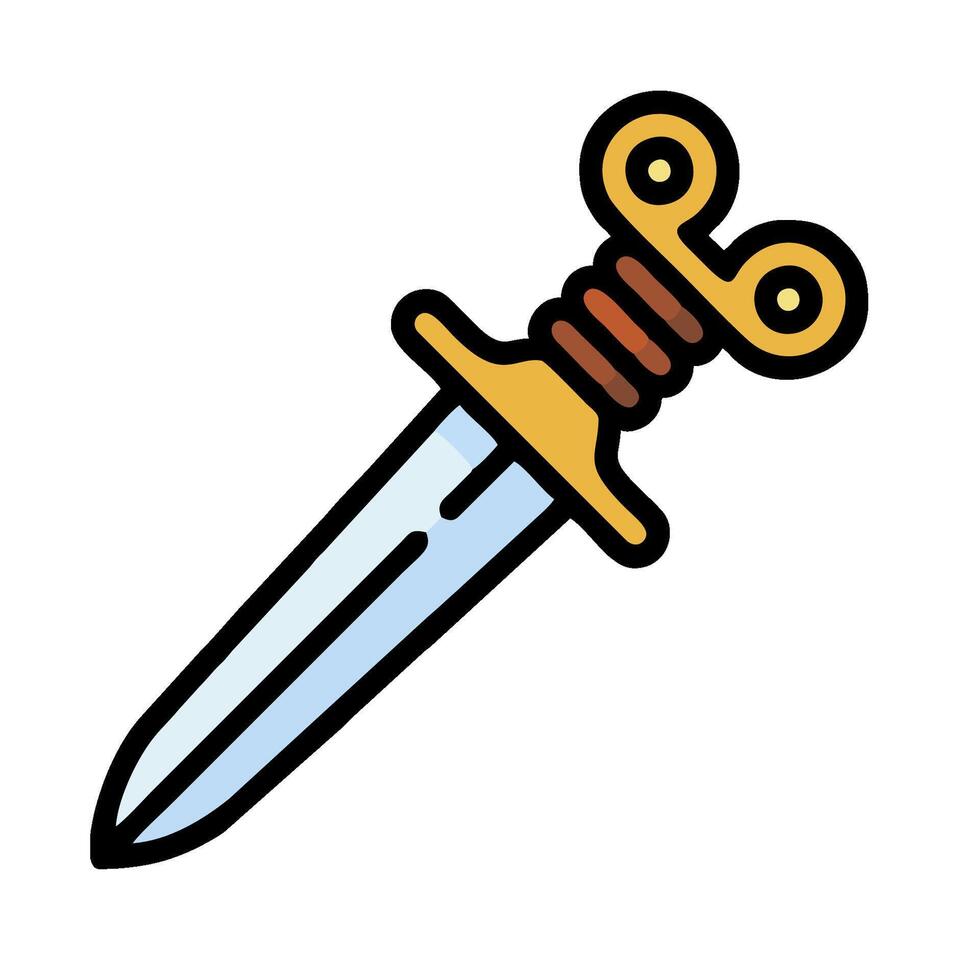 A dagger icon on a white background vector