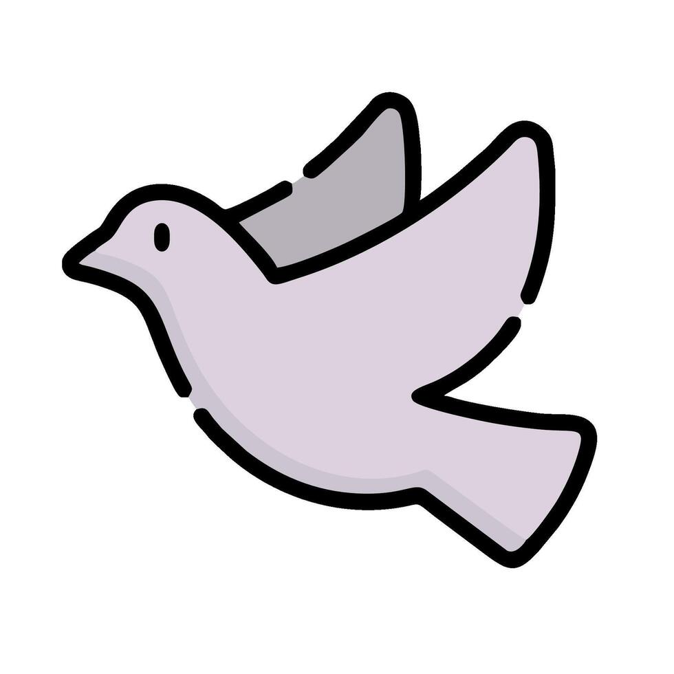 A white dove is flying in the air vector