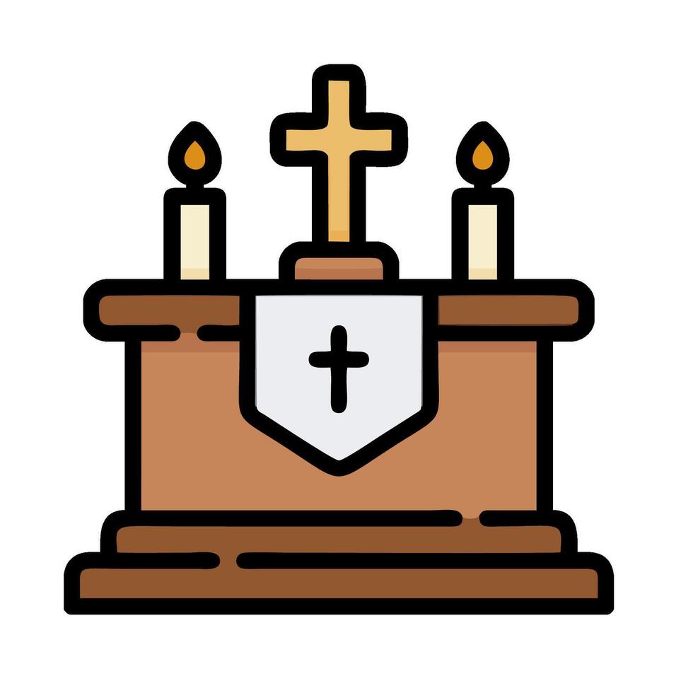 Church altar icon illustration design vector