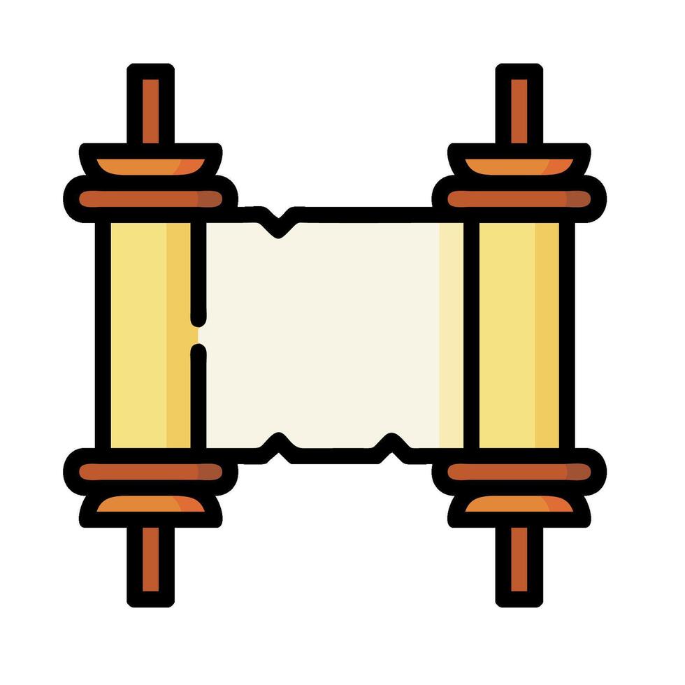 An illustration of a torah scroll vector