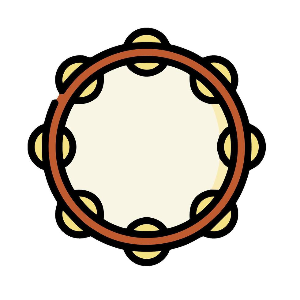 A drum with a white background and orange dots vector