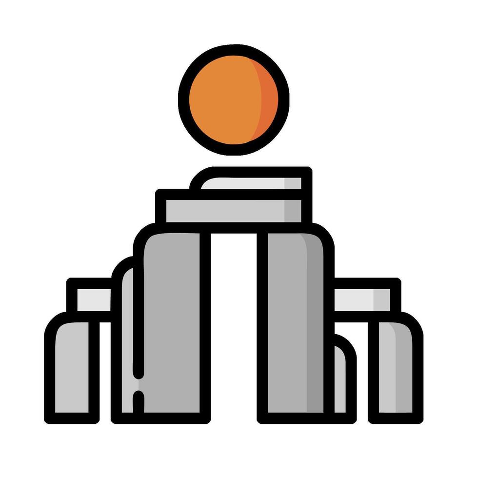 An orange sun is on top of a building vector