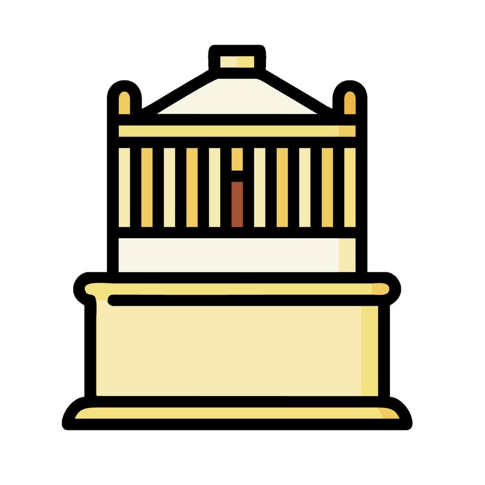 The greek temple icon illustration vector