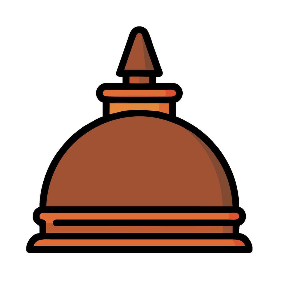 A brown dome with a pointed top on top vector