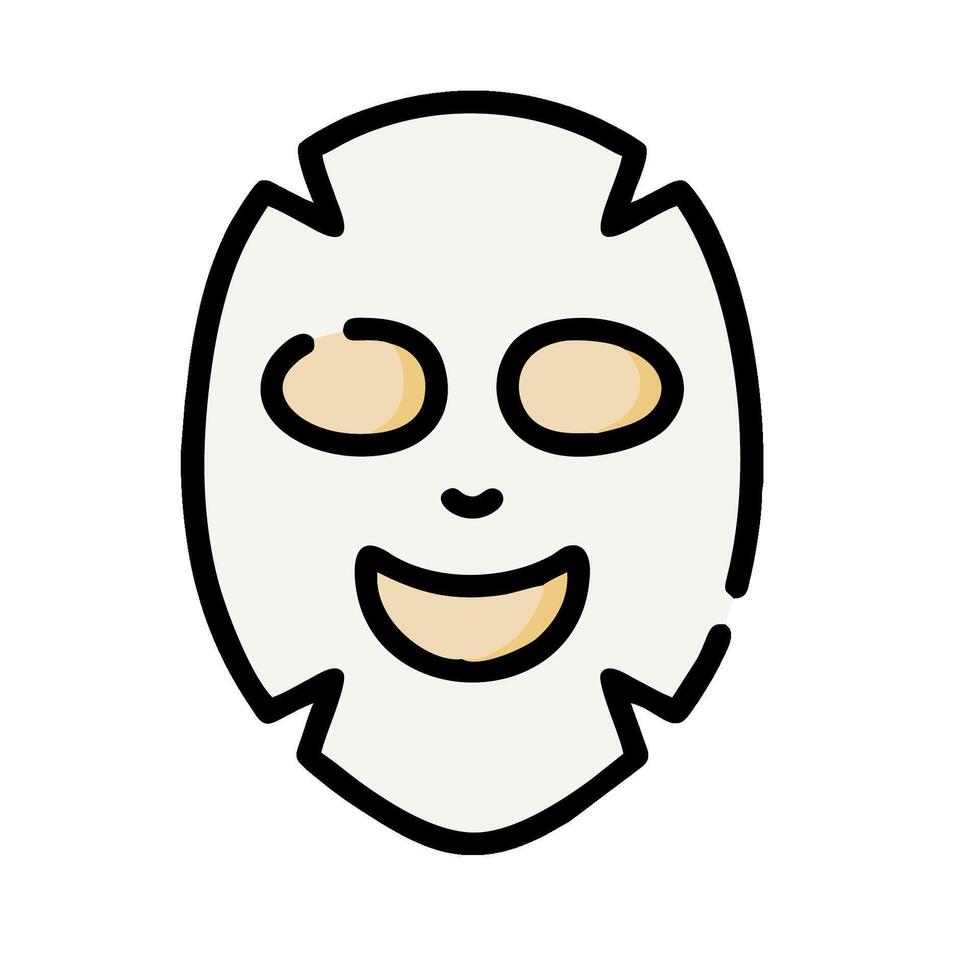 A cartoon mask with a smile on it vector