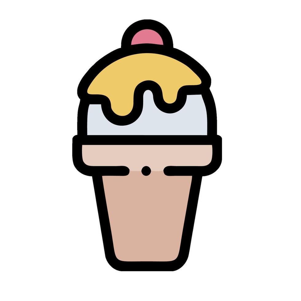 Ice cream cone icon illustration vector