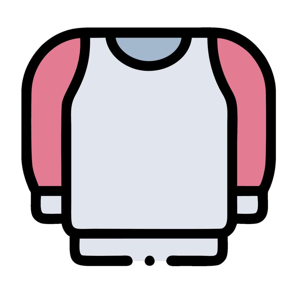 A white shirt with pink sleeves on a white background vector