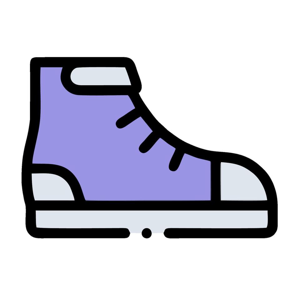 Shoe icon, purple, flat design vector