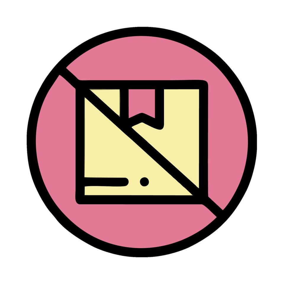 No paper sign icon illustration vector