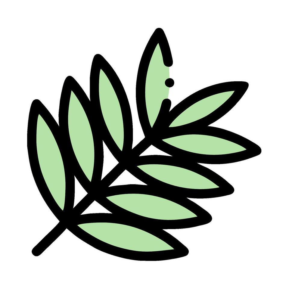 A green leaf icon on a white background vector
