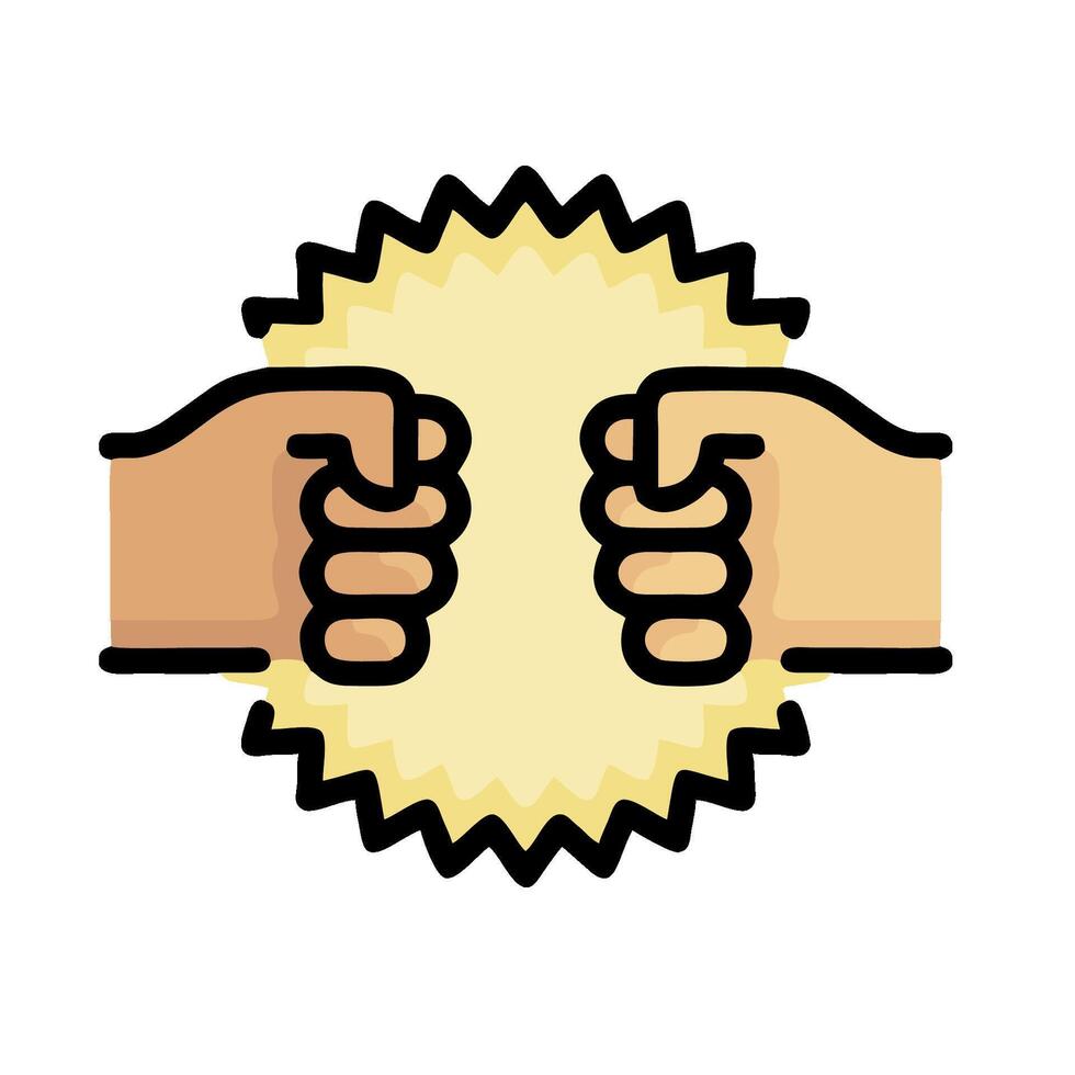 Two hands holding up a starburst icon vector