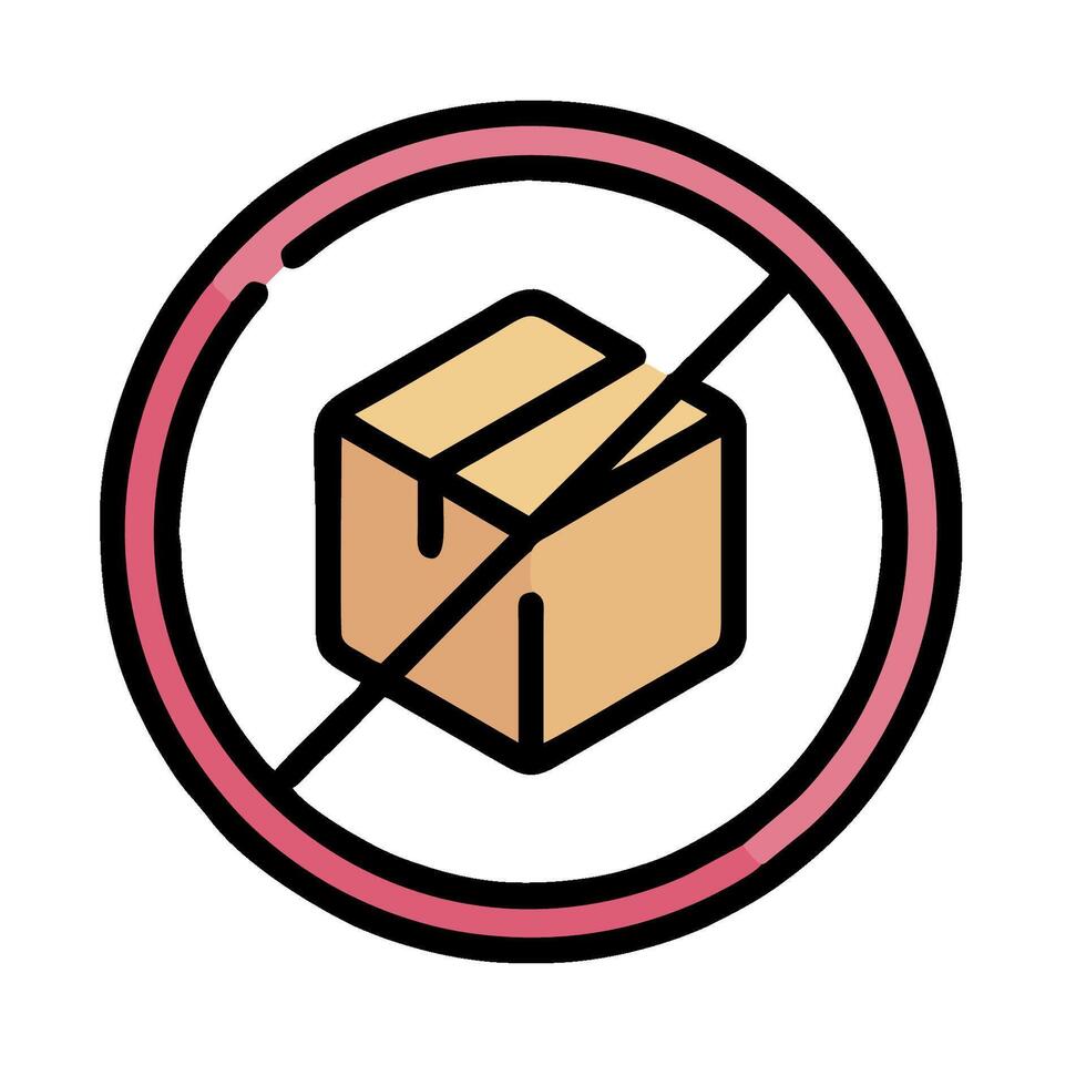 No delivery sign illustration vector