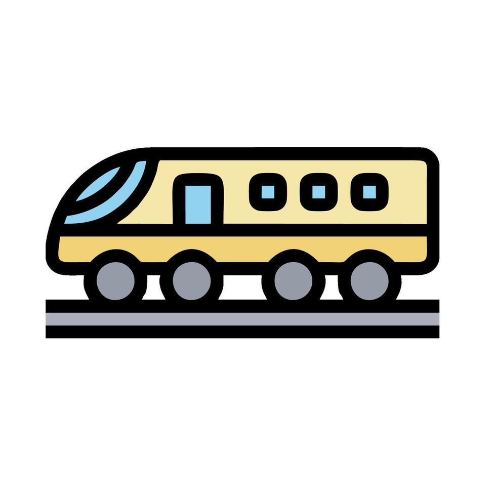 A train is shown on a white background vector