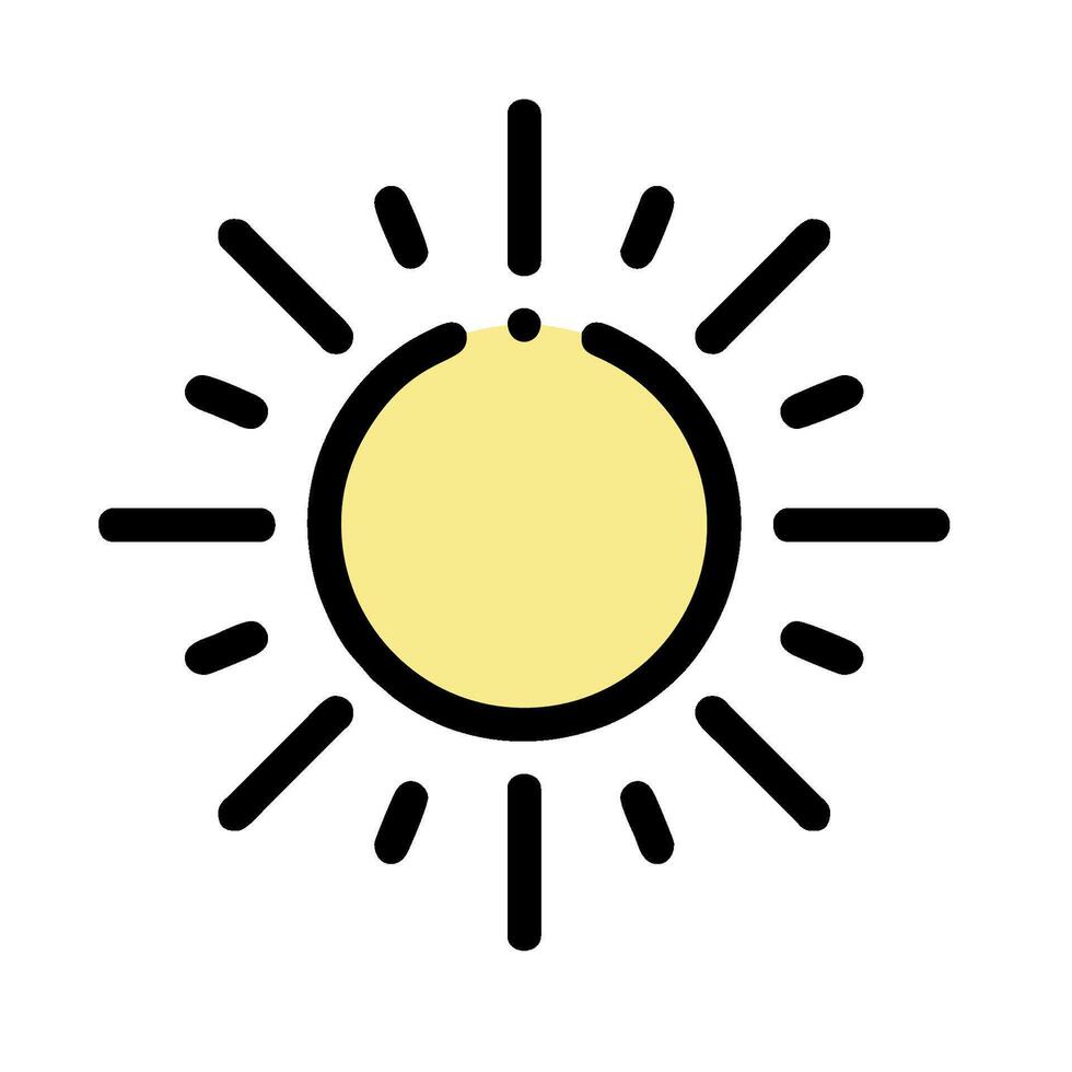 Sun icon illustration on white background vector