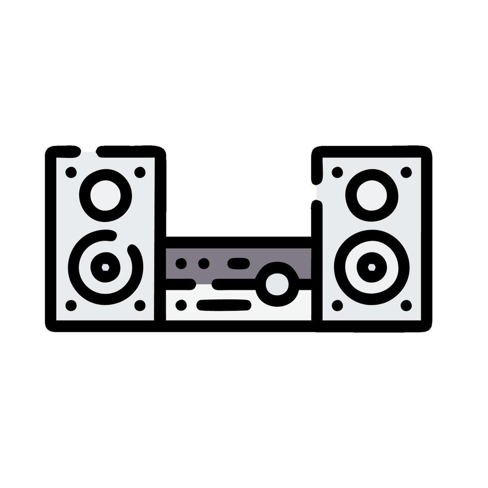 A speaker with two speakers on top of it vector