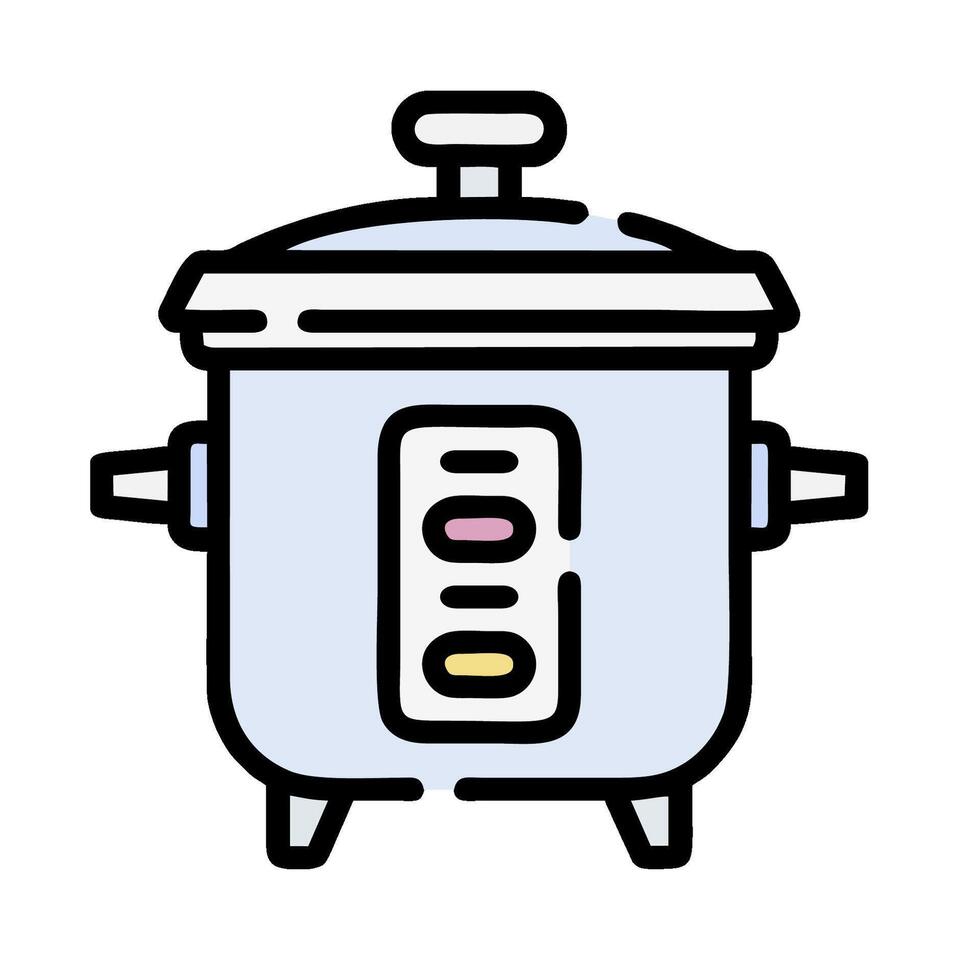 A cooking pot with a lid on it vector