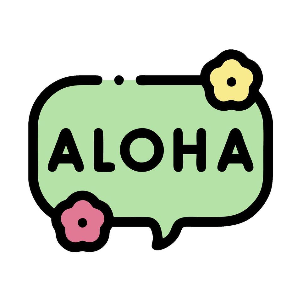 Aloha - aloha flower sticker vector