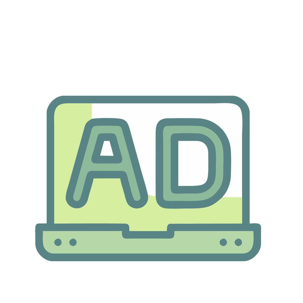 An ad for an ad on a laptop vector